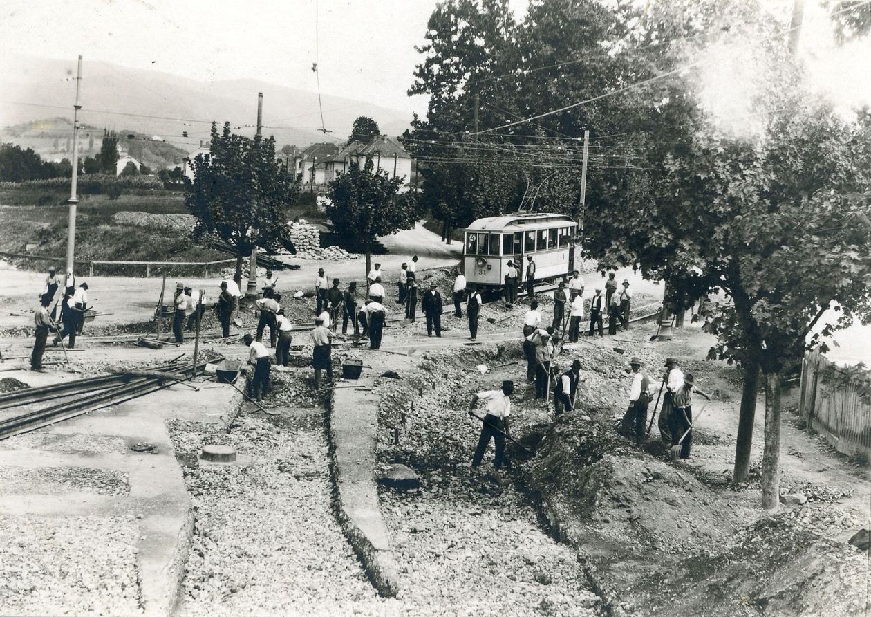 Tramvajska pruga na Zvijezdi, polaganje 1930. godine
